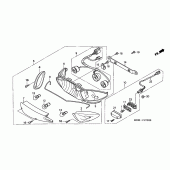 Схема вузла: Задній ліхтар (Стоп-сигнал) для Honda CBF600