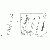 Схема узла: Вилка передней оси для Honda CBR1100XX Blackbird