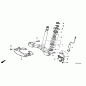 Схема узла: Рулевая траверса для Honda GL1800 Gold Wing