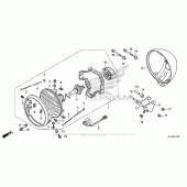 Схема узла: Фара для Honda CMX250 Rebel