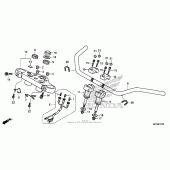 Схема вузла: Кермо 1 для Honda VT750 Shadow Aero