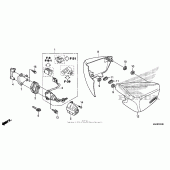 Схема вузла: Бічний обтічник для Honda VT750 Shadow Spirit