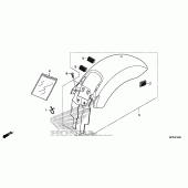 Схема узла: Заднее крыло 2 для Honda VT1300 Sabre