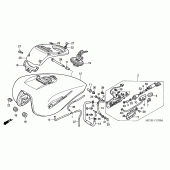 Схема узла: Топливный бак (VTX1800C2/3/4) для Honda VTX1800