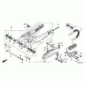 Схема узла: Задний рычаг (Маятник) для Honda CRF250 CRF250X