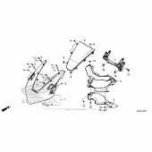 Схема вузла: Передній обтічник для Honda CBR1000 CBR1000RR Fireblade