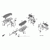 Схема узла: Подножки для Honda VT1100 Shadow Aero