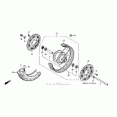 Схема вузла: Переднє колесо (vtx1800s) для Honda VTX1800