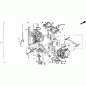 Схема узла: Карбюратор assembly для Honda GL1500 Gold Wing Aspencade