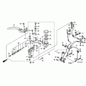Схема вузла: Передній гальмівний циліндр (CBR600RA) для Honda CBR600