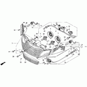 Схема вузла: Фара для Honda GL1500 Gold Wing Interstate