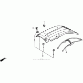 Схема вузла: Заднє крило для Honda XR250