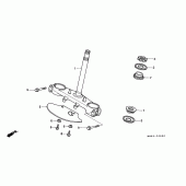 Схема вузла: Рульова траверса для Honda NX650 Dominator