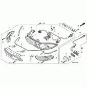 Схема вузла: Задній ліхтар (Стоп-сигнал) для Honda CBF600