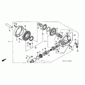 Схема вузла: Final driven gear для Honda VT1100 Shadow Sabre