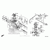 Схема узла: Топливный бак для Honda CBR600 CBR600RR