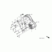 Схема узла: Правая крышка картера для Honda CBR600 CBR600F Hurricane
