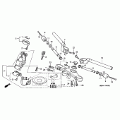 Схема вузла: Верхня траверса & Кліпон керма для Honda CBR600 CBR600F4i