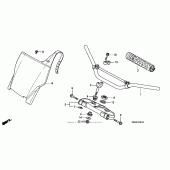 Схема вузла: Верхня траверса & Кліпон керма (04- 07) для Honda CRF450 CRF450R