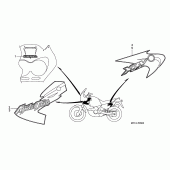 Схема вузла: Stripe / mark (3) для Honda XRV750 Africa Twin
