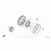 Схема узла: Привод стартера для Honda VFR1200 VFR