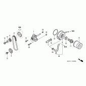 Схема узла: Масляный насос для Honda FJS600 Silver Wing