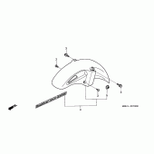 Схема вузла: Переднє крило для Honda NT650 Deauville