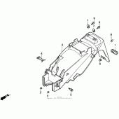 Схема вузла: Заднє крило 90-93 для Honda VFR750F Interceptor