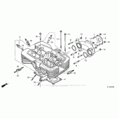 Схема вузла: Головка циліндра для Honda CMX250 Rebel