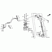 Схема узла: Rr. brake master cylinder для Honda XL125 Varadero