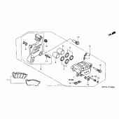 Схема узла: Задний тормозной суппорт для Honda VTX1800