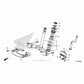 Схема узла: Рулевая траверса для Honda GL1800 Gold Wing