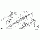 Схема узла: Gearshift drum/shift fork для Honda GL1800 Gold Wing