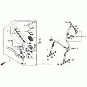 Схема вузла: Front головний гальмівний циліндр 1100 для Honda ST1100 Pan-European