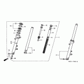 Схема вузла: Вилка передньої осі для Honda CB600F Hornet S