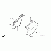 Схема вузла: Бічний обтічник для Honda XR250