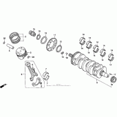Схема вузла: Crankshaft + piston + rings для Honda CBR900RR CBR919RR Fireblade