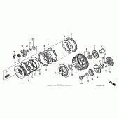 Схема вузла: Зчеплення для Honda VT750 Shadow Spirit