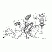 Схема вузла: Повітряний фільтр для Honda NX650 Dominator