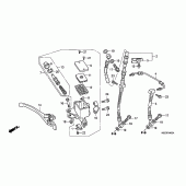 Схема узла: Передний тормозной цилиндр (CB600F2) для Honda CB600F Hornet