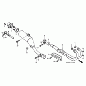 Схема вузла: Вихлопна система для Honda XR400