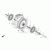 Схема вузла: Переднє колесо для Honda GL1500 F6C