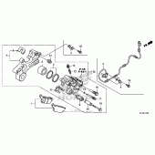 Схема вузла: Задній гальмівний супорт для Honda CBR250