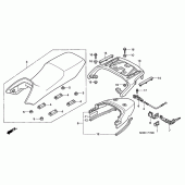 Схема узла: Сиденье для Honda XL650 Transalp