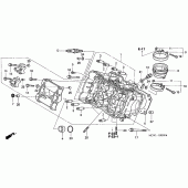 Схема вузла: Головка циліндра (FRONT) для Honda VFR800 VFR