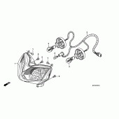 Схема вузла: Фара (XL125V7 / 8) для Honda XL125 Varadero