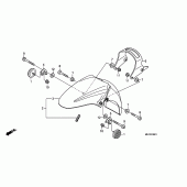 Схема узла: Переднее крыло (FJS400D9/FJ S400A) для Honda FJS400 Silver Wing