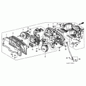 Схема узла: Панель приборов для Honda GL1500 Gold Wing Special Edition