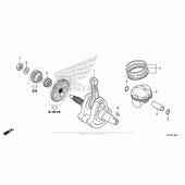 Схема вузла: Колінчастий вал & Поршень для Honda CMX300 Rebel