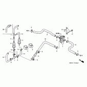 Схема вузла: Система вентиляція картера для Honda VT750 Shadow Aero